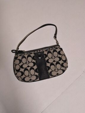 SOLD * Black Coach Logo Mini Purse